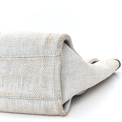 Chanel Woven Straw Raffia Small Deauville Tote Grey 10 of 11