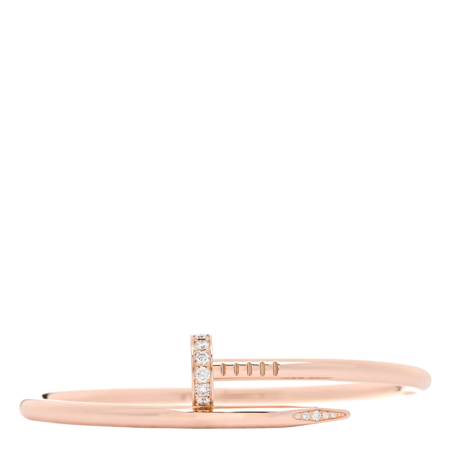 18K Pink Gold Diamond Juste Un Clou Bracelet 17