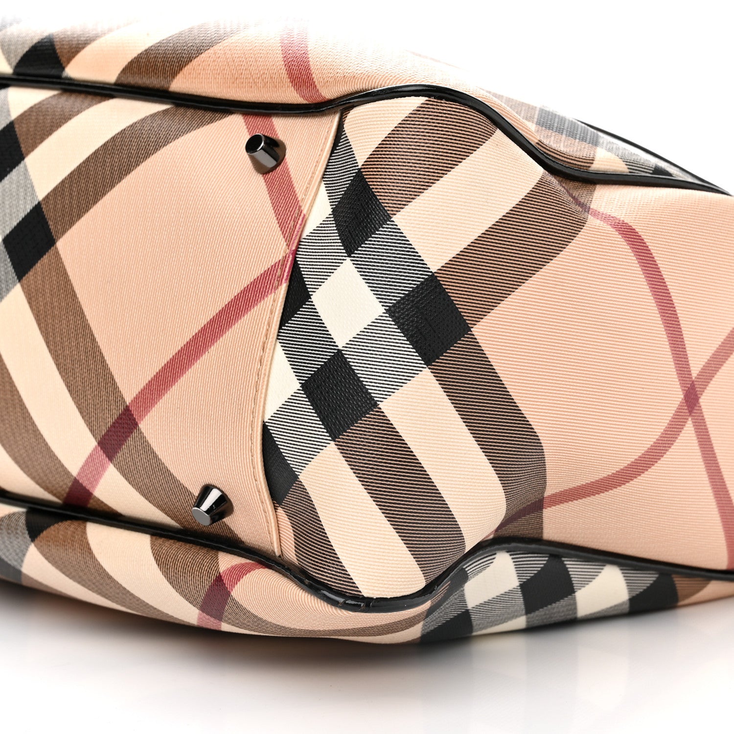 Burberry Nova Check Patent Medium Emmy Tote Black 13 of 18