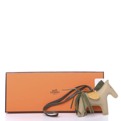 Hermes Milo Lambskin Grigri Rodeo Horse Bag Charm PM Trench Canopee Curry 4 of 4