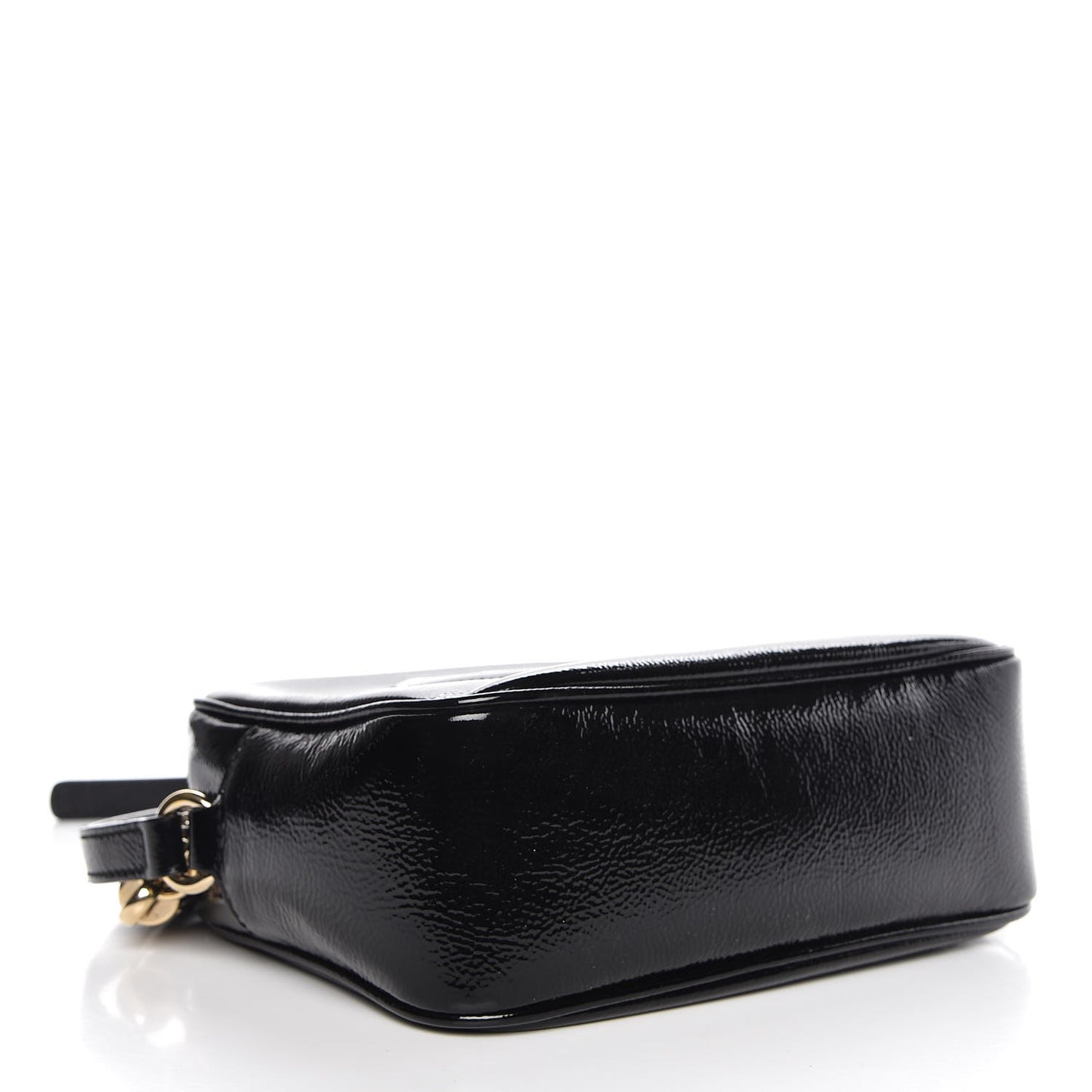 Soft Patent Small Soho Disco Bag Black
