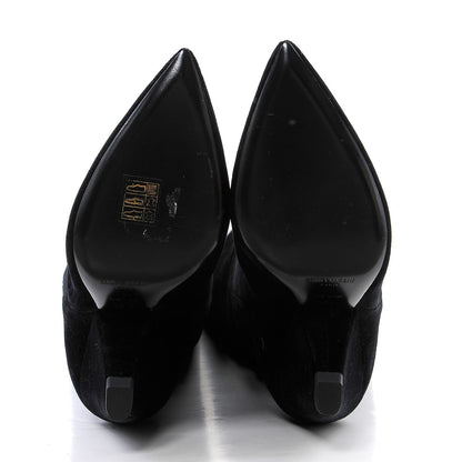 Saint Laurent Velvet Niki 105 Thigh High Boots 39.5 Black 5 of 6