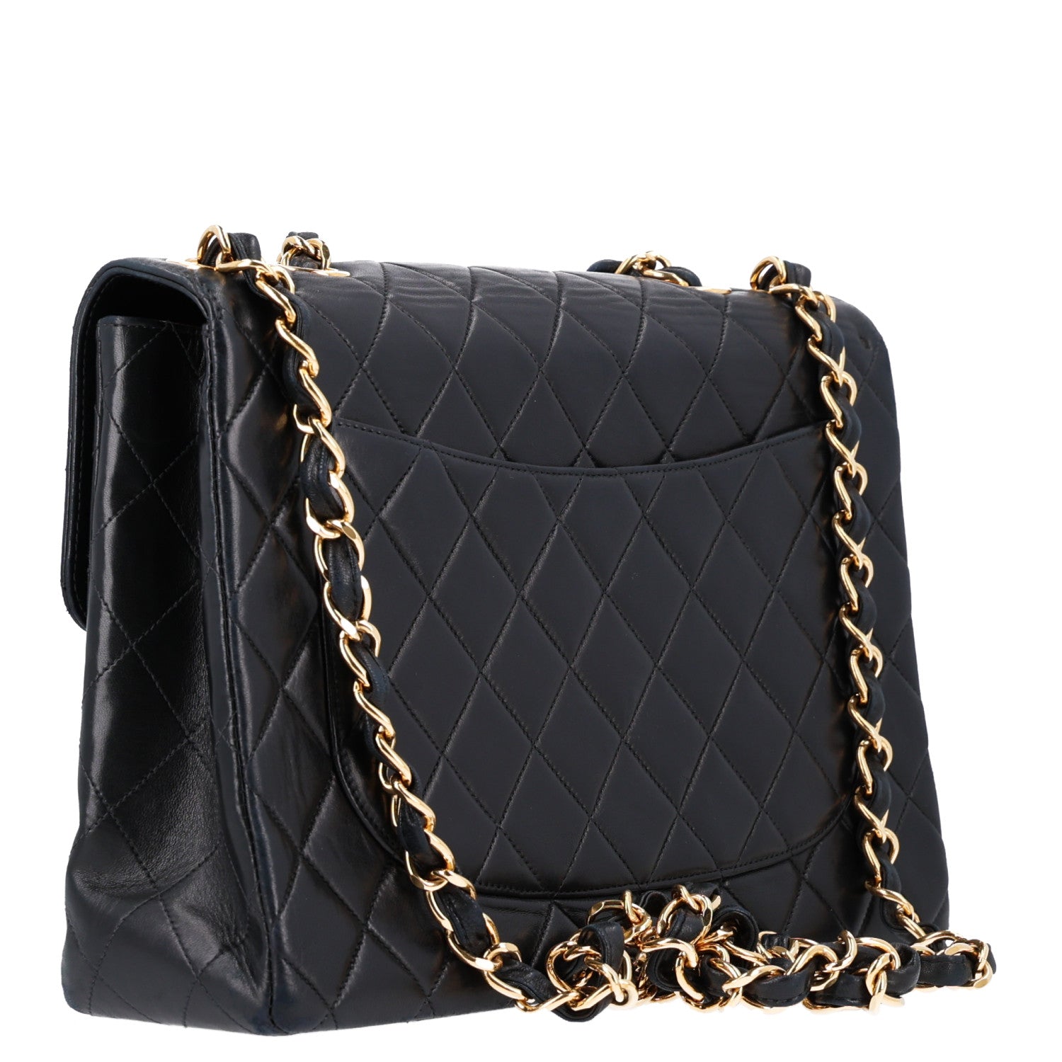 Chanel Lambskin Quilted Jumbo Single Flap Black 5 of 12