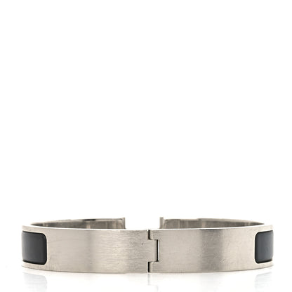 Hermes Matte Enamel Narrow Clic Clac HH Bracelet T6 Black 3 of 5