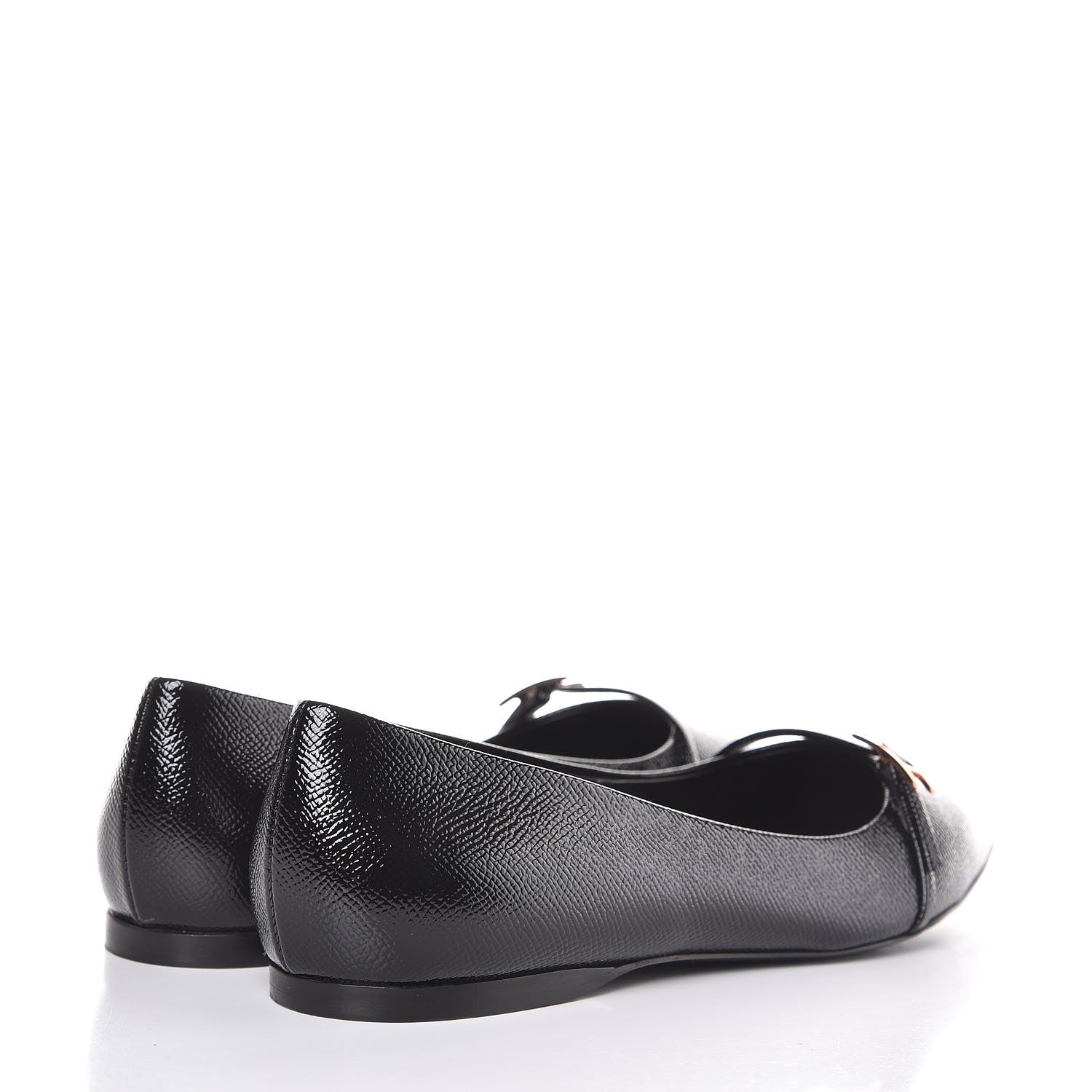 Hermes Patent Epsom Laura Ballerina Flats 38.5 Black 4 of 8