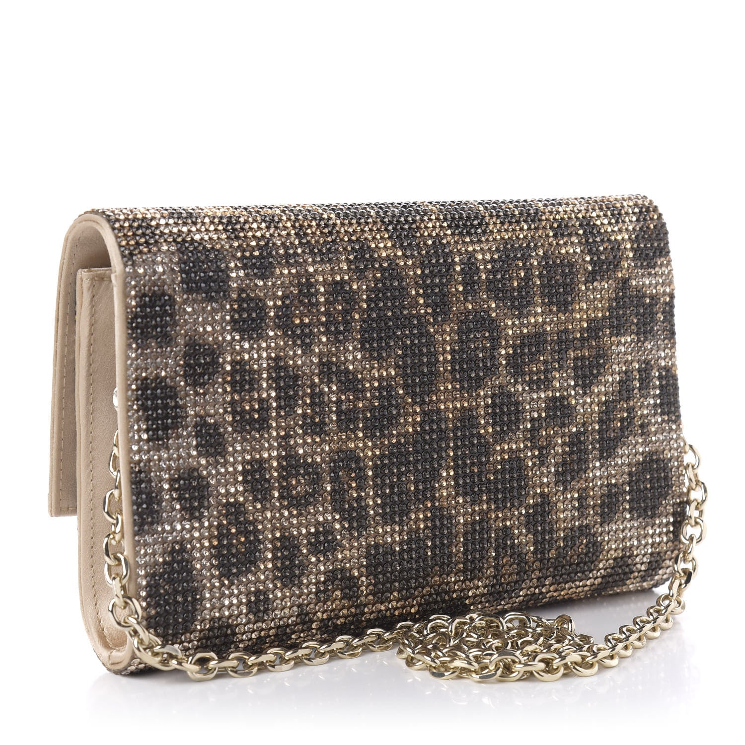 Judith Leiber Swarovski Crystal Fizzoni Leopard Clutch Champagne Multicolor 3 of 11