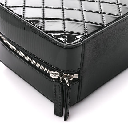 Chanel Patent Quilted Travel Kit Vanity Case Black 9 of 11