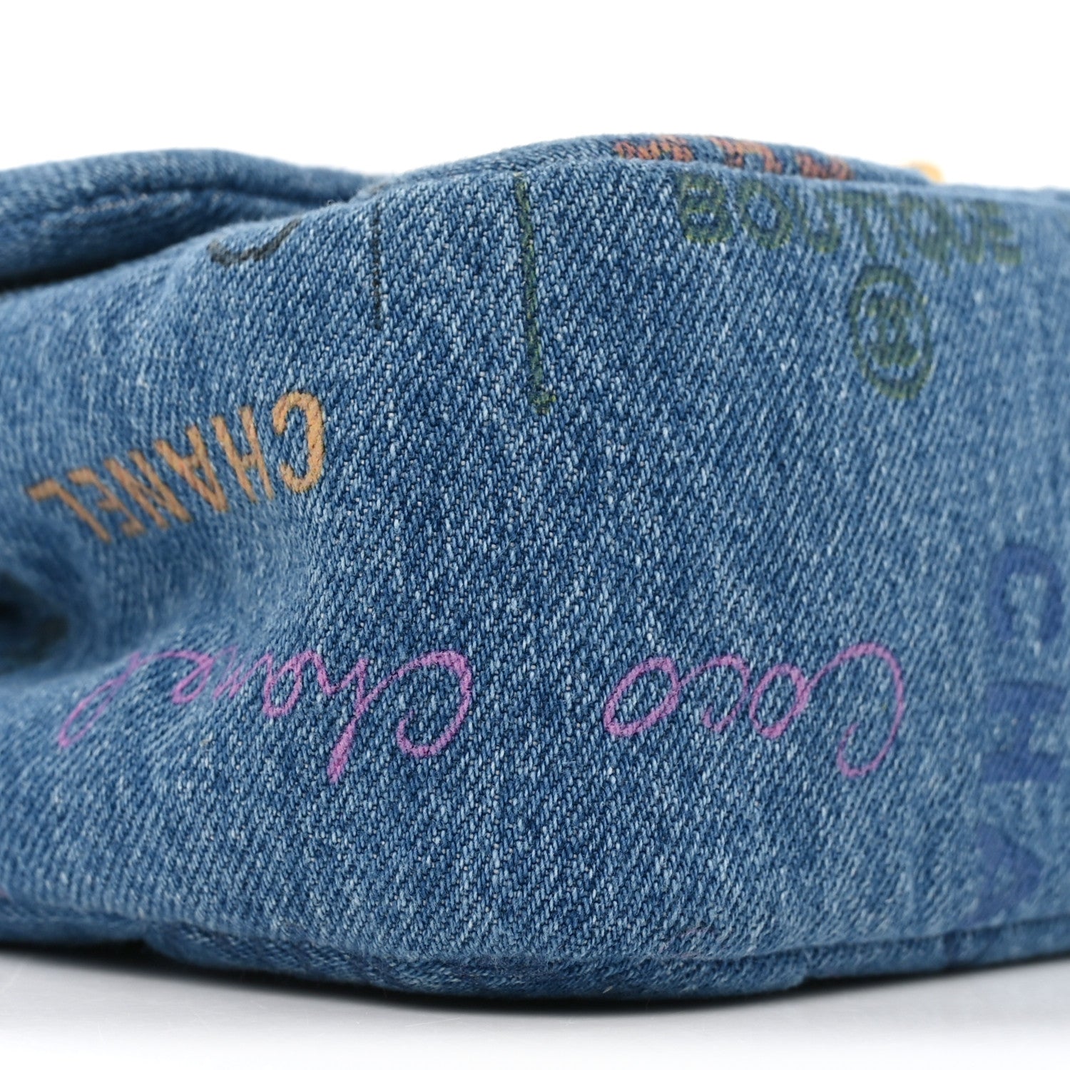 Chanel Denim Quilted Mini Denim Mood Rectangular Flap Blue Multicolor 9 of 11