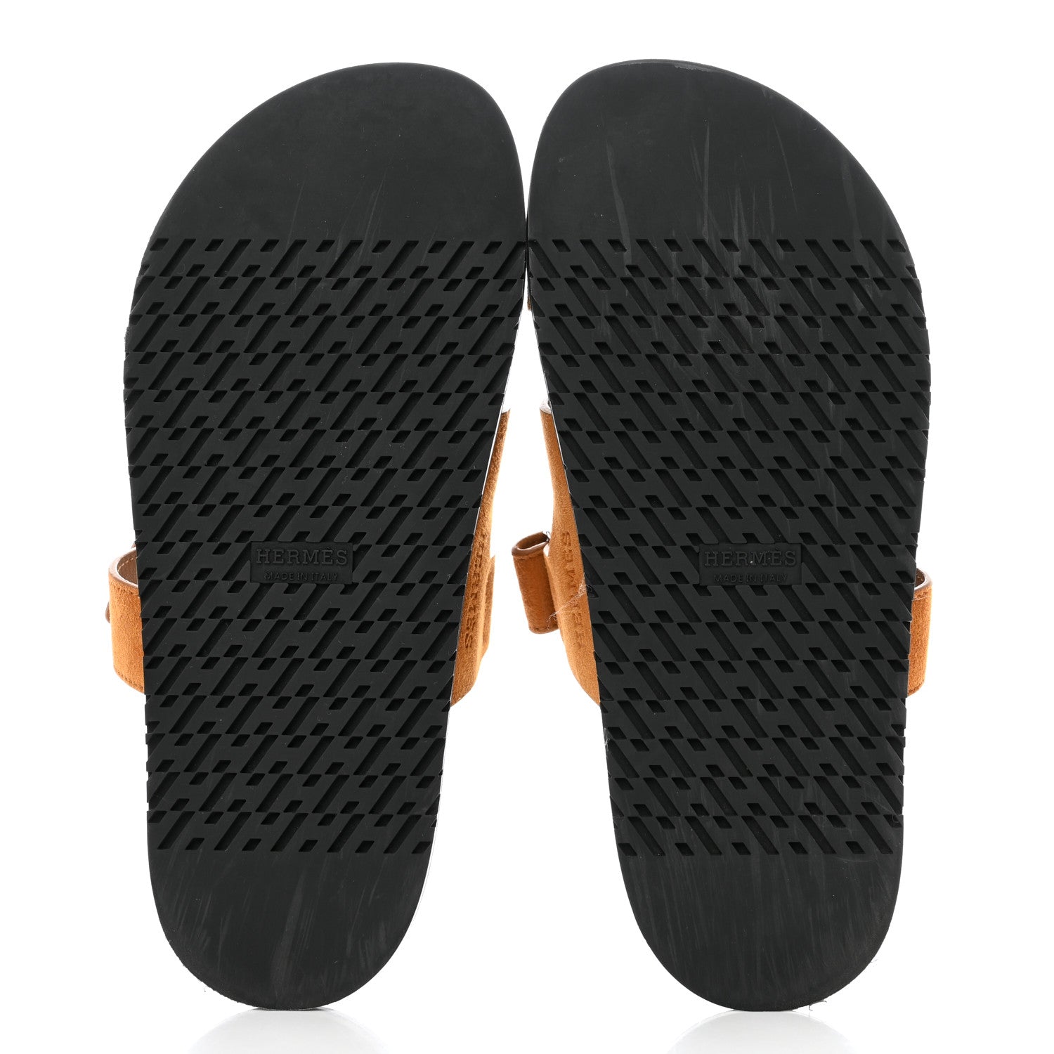 Hermes Suede Goatskin Womens Chypre Sandals 38 Naturel 5 of 9