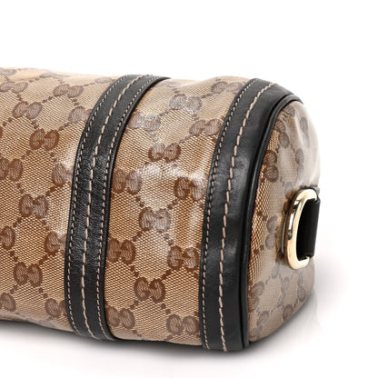 Gucci Crystal Monogram Duchessa Small Boston Bag Brown 8 of 9