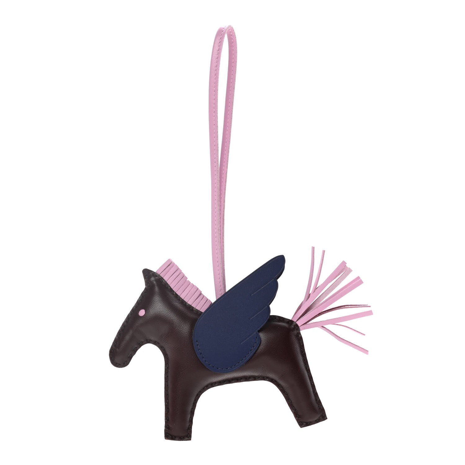 Hermes Milo Lambskin Grigri Rodeo Pegase Horse Bag Charm MM Rouge Sellier Mauve Sylvestre Bleu Saphir 1 of 6