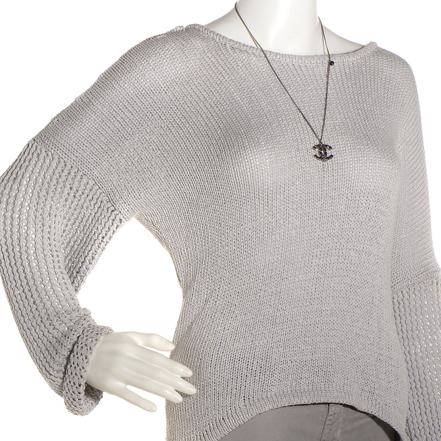 Chanel Ruthenium CC Necklace Black Purple 2 of 7