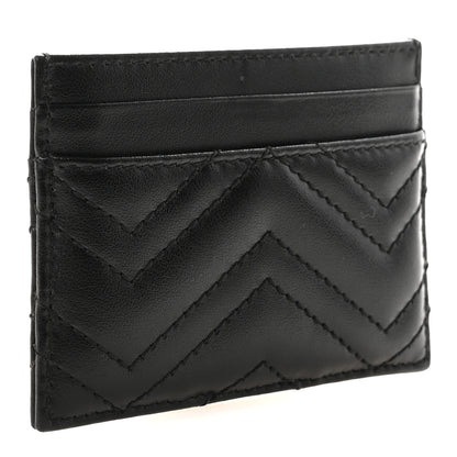 Gucci Calfskin Matelasse GG Marmont Card Holder Black 3 of 7