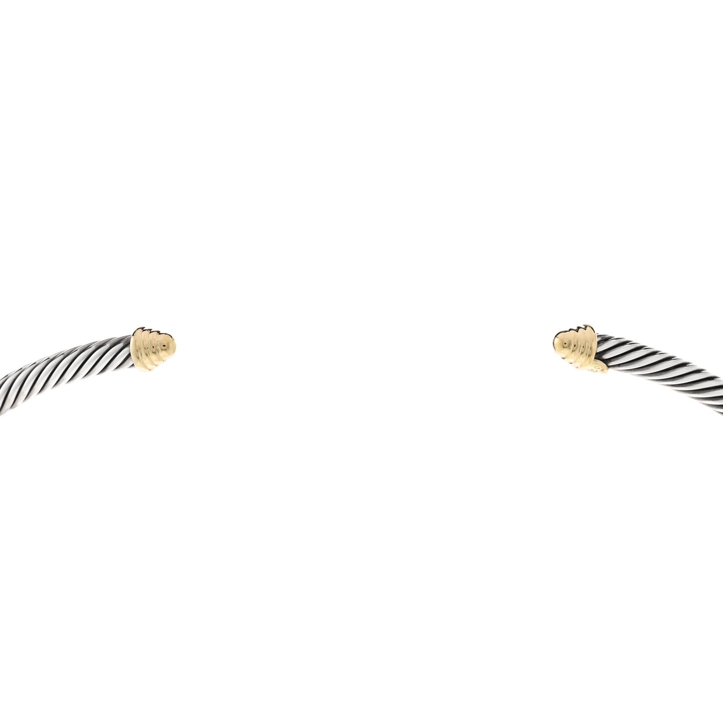 Sterling Silver 18K Yellow Gold 4mm Cable Choker Necklace