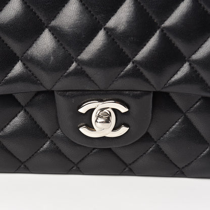 Chanel Lambskin Quilted Medium Double Flap Black 8 of 13