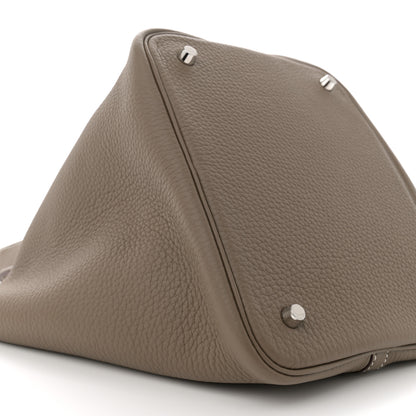 Hermes Taurillon Clemence Picotin Lock 22 MM Etoupe 9 of 10