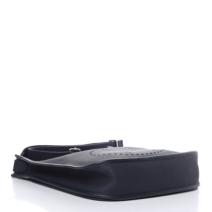 Hermes Taurillon Clemence Evelyne III PM Bleu Nuit 4 of 11