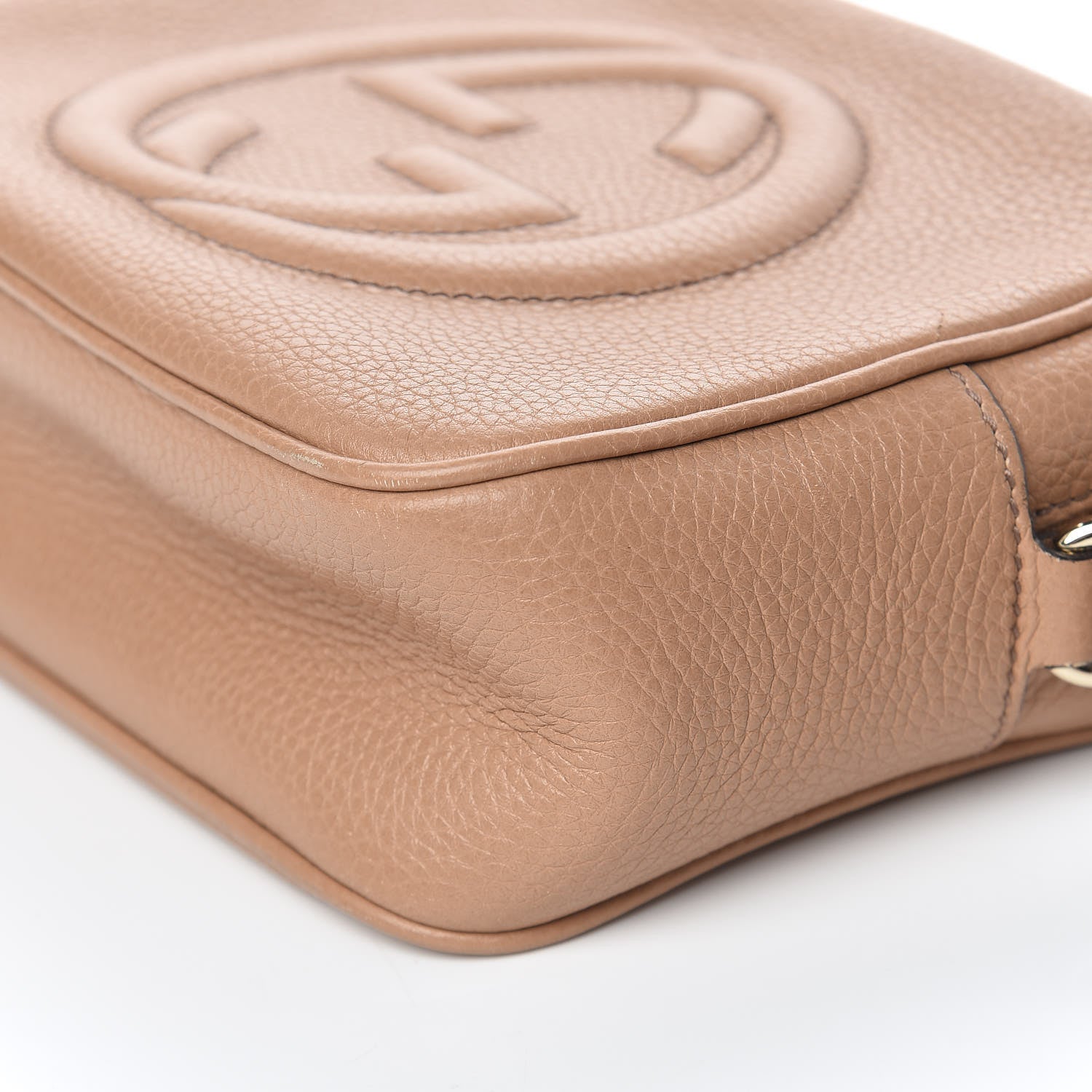Gucci Pebbled Calfskin Small Soho Disco Bag Camelia 7 of 14