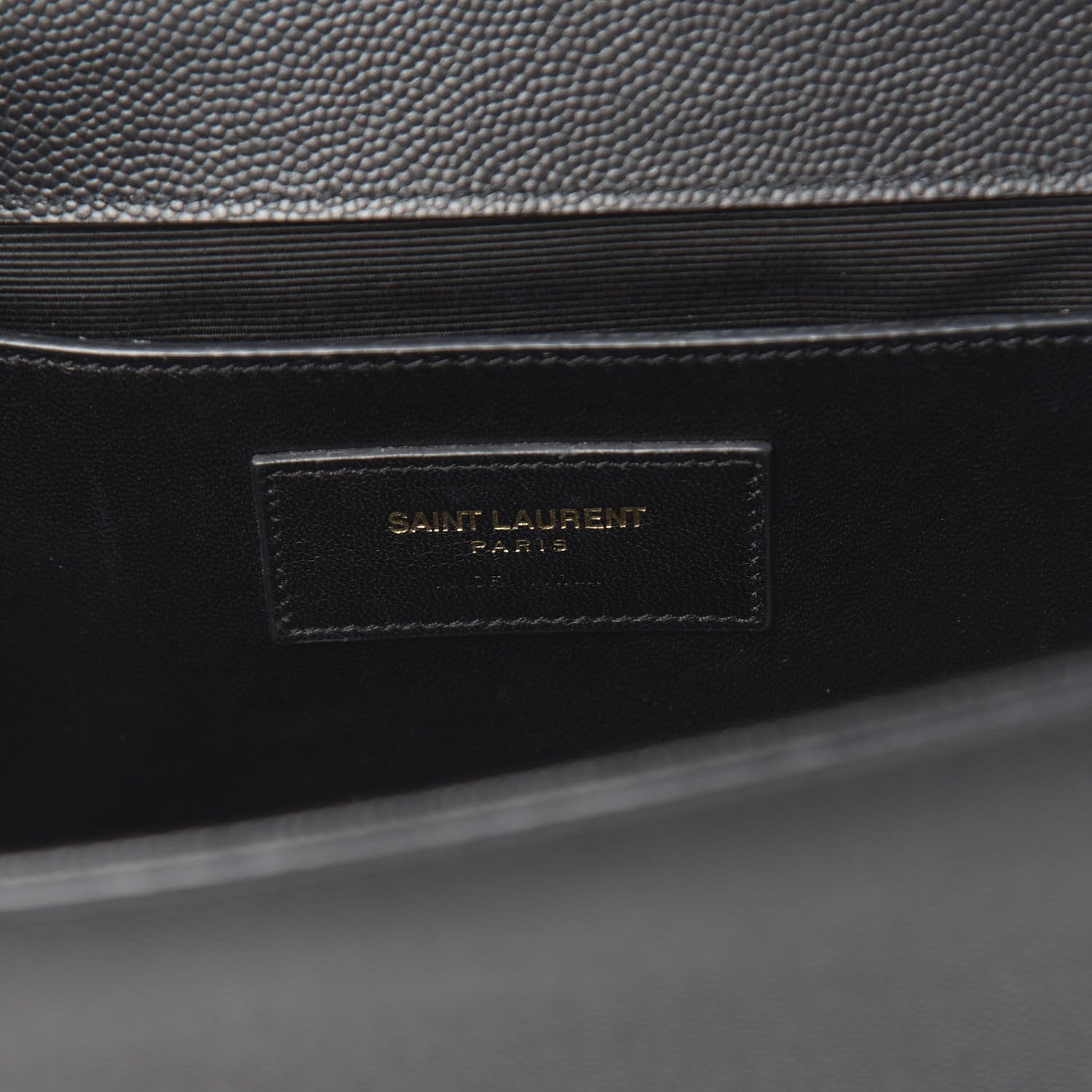 Saint Laurent Grain De Poudre Monogram Cassandre Clutch Black 8 of 8