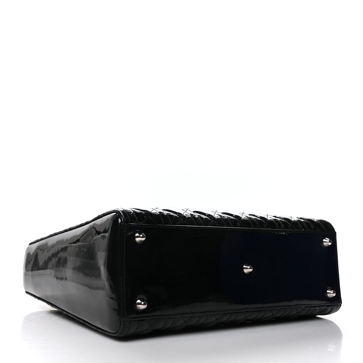 Patent Cannage Large Lady Dior Black