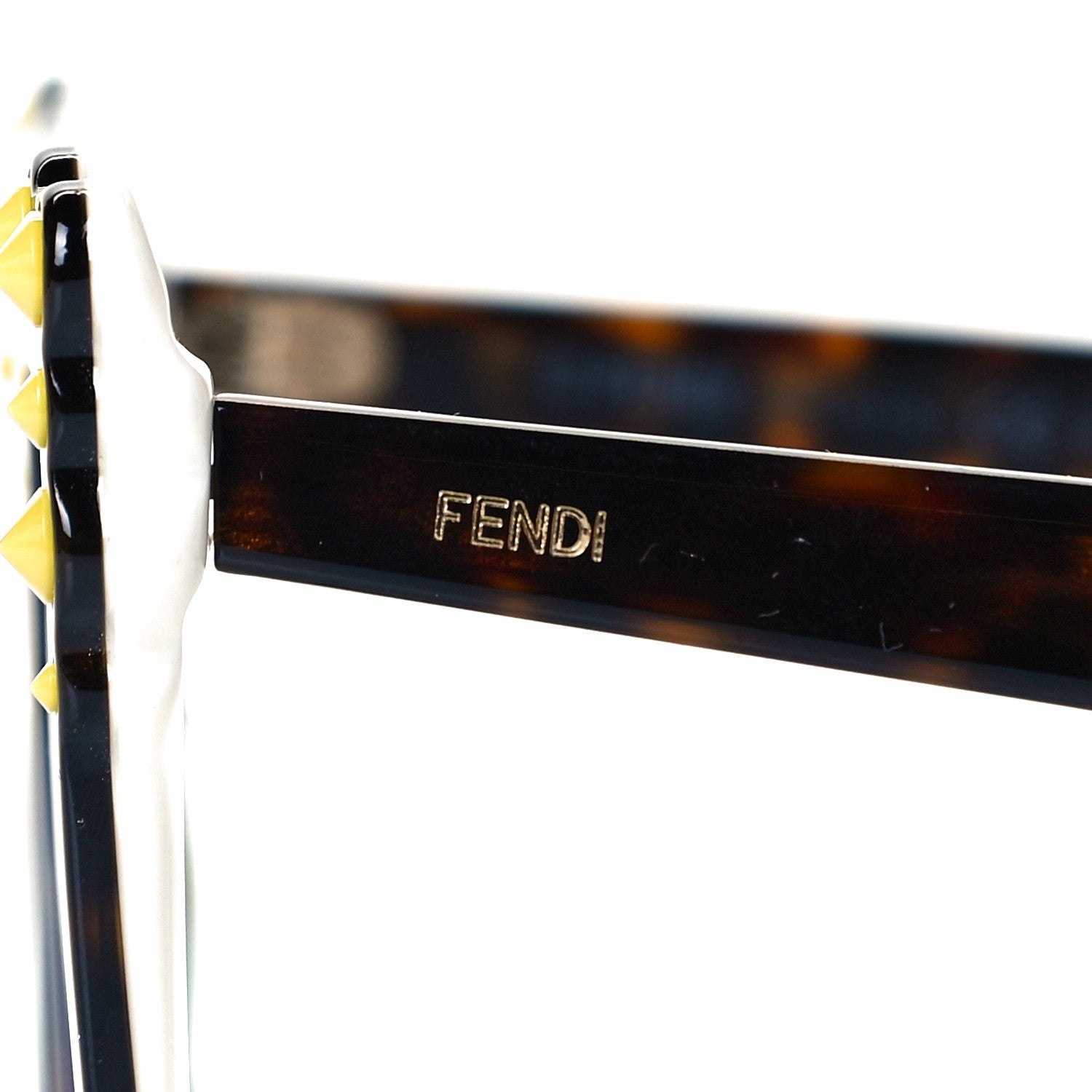 Fendi Studded Square Cat Eye Sunglasses FF 0260/S Havana 4 of 6
