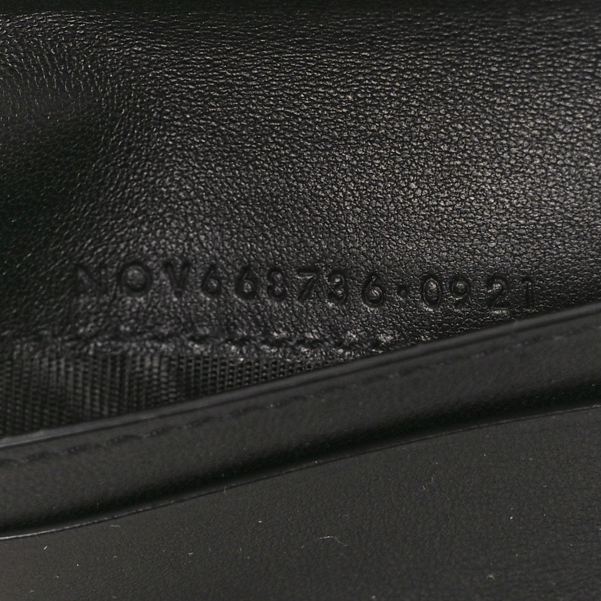 Calfskin Crocodile Embossed Tiny Monogram Credit Card Wallet Black