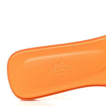 Hermes Epsom Oran Sandals 39 Orange Sunset 7 of 9