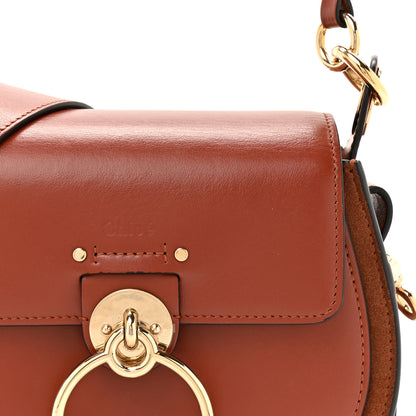 Chloe Calfskin Suede Small Tess Bag Sepia Brown 8 of 10