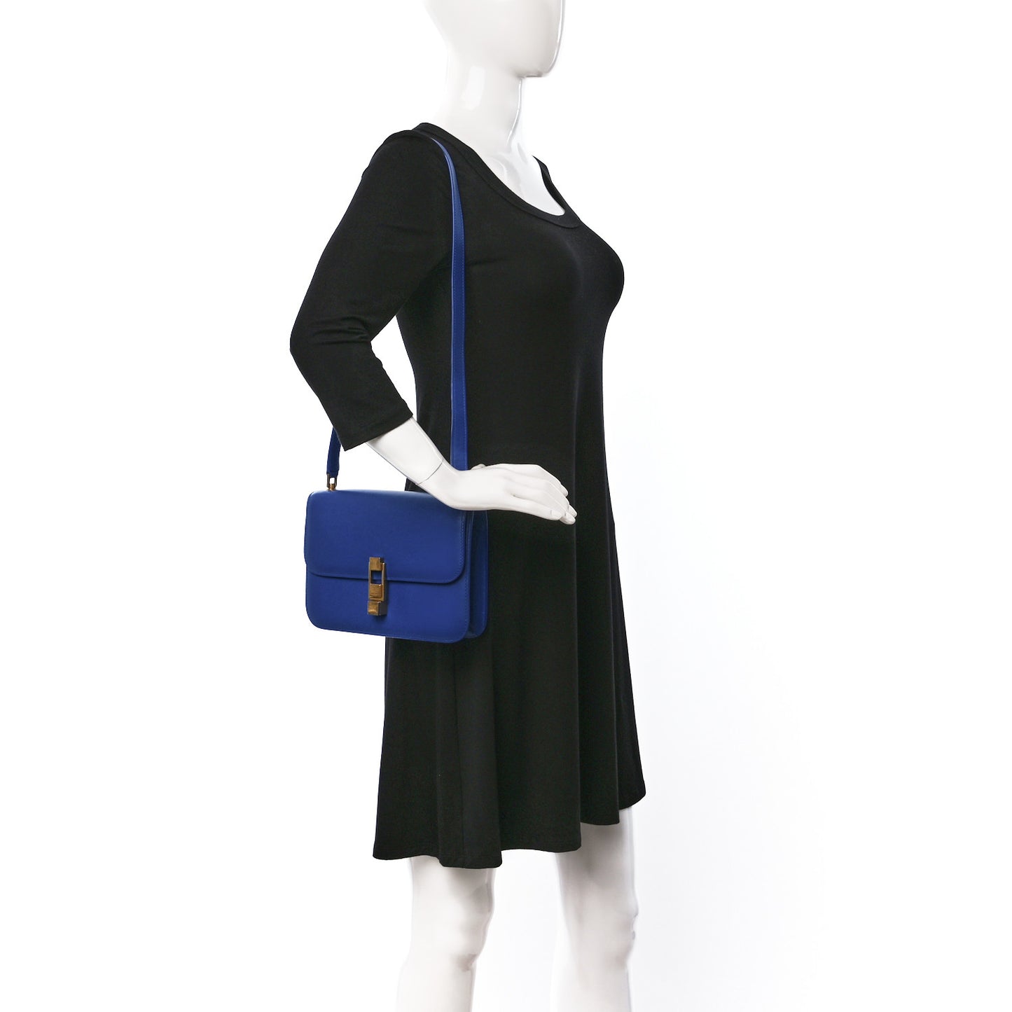 Smooth Calfskin Carre Satchel Royal Blue