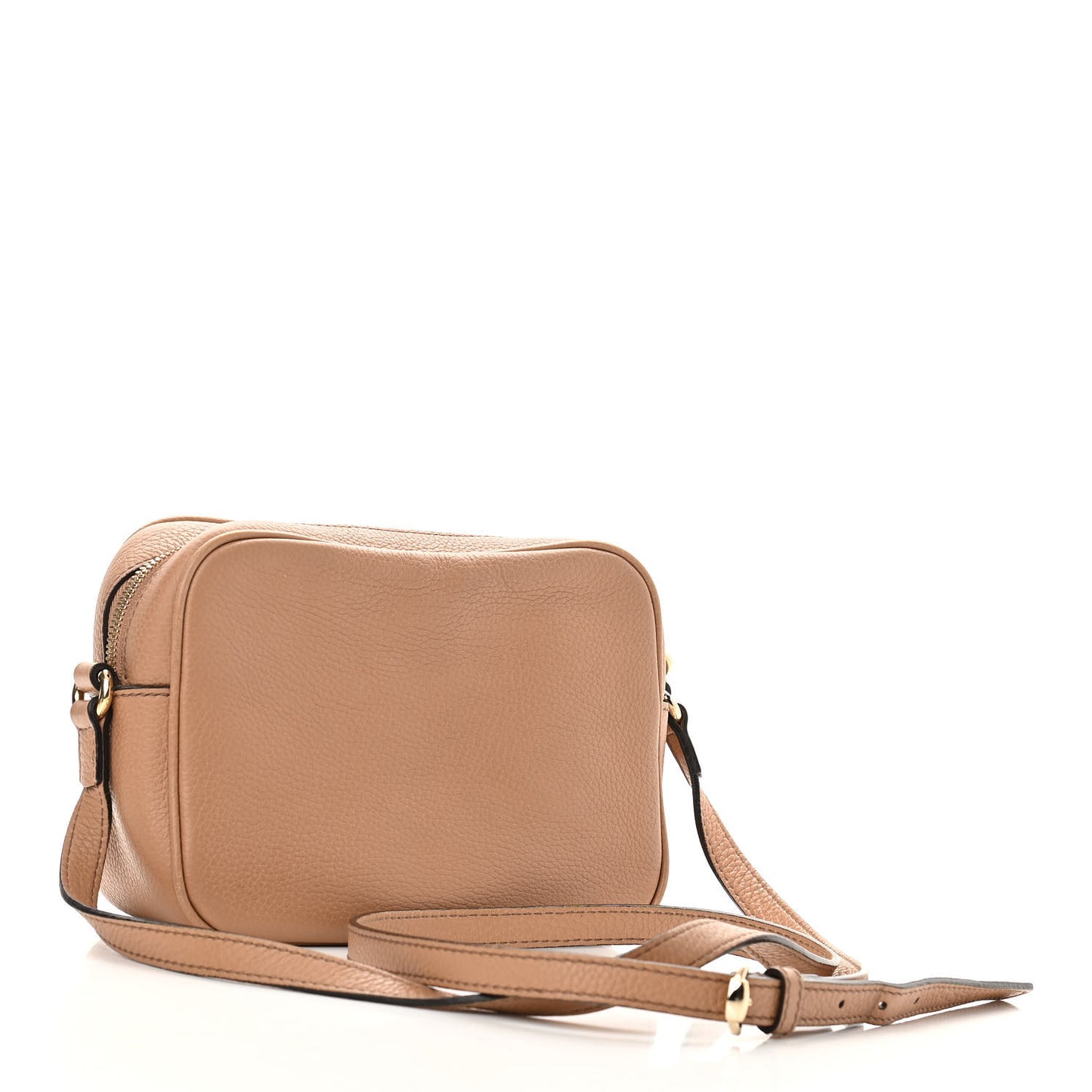 Pebbled Calfskin Small Soho Disco Bag Camelia