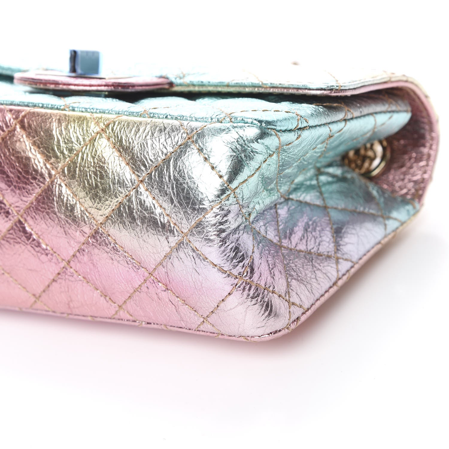 Chanel Metallic Goatskin Quilted Mini 2.55 Reissue Flap Multicolor 9 of 11