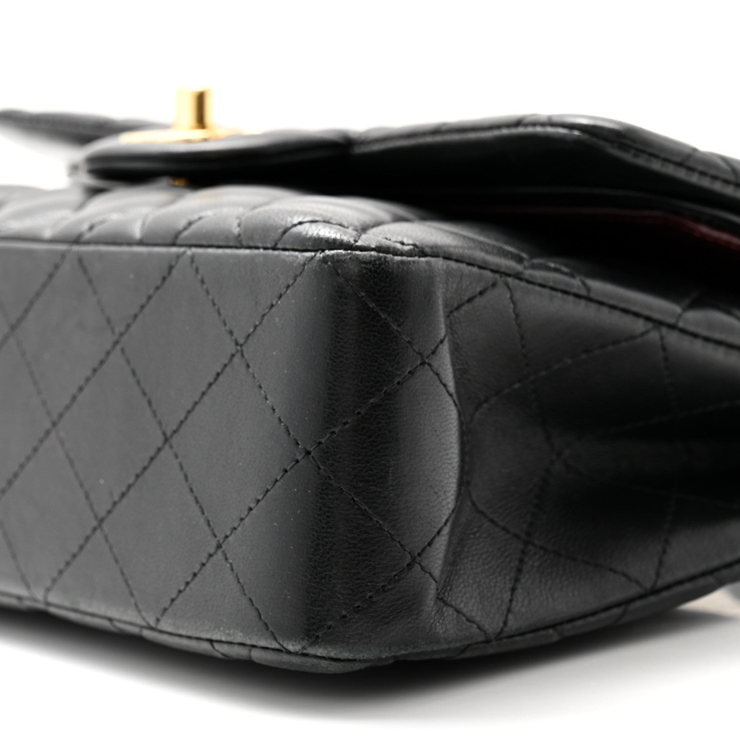 Chanel Lambskin Quilted Small Double Flap Black 10 of 12