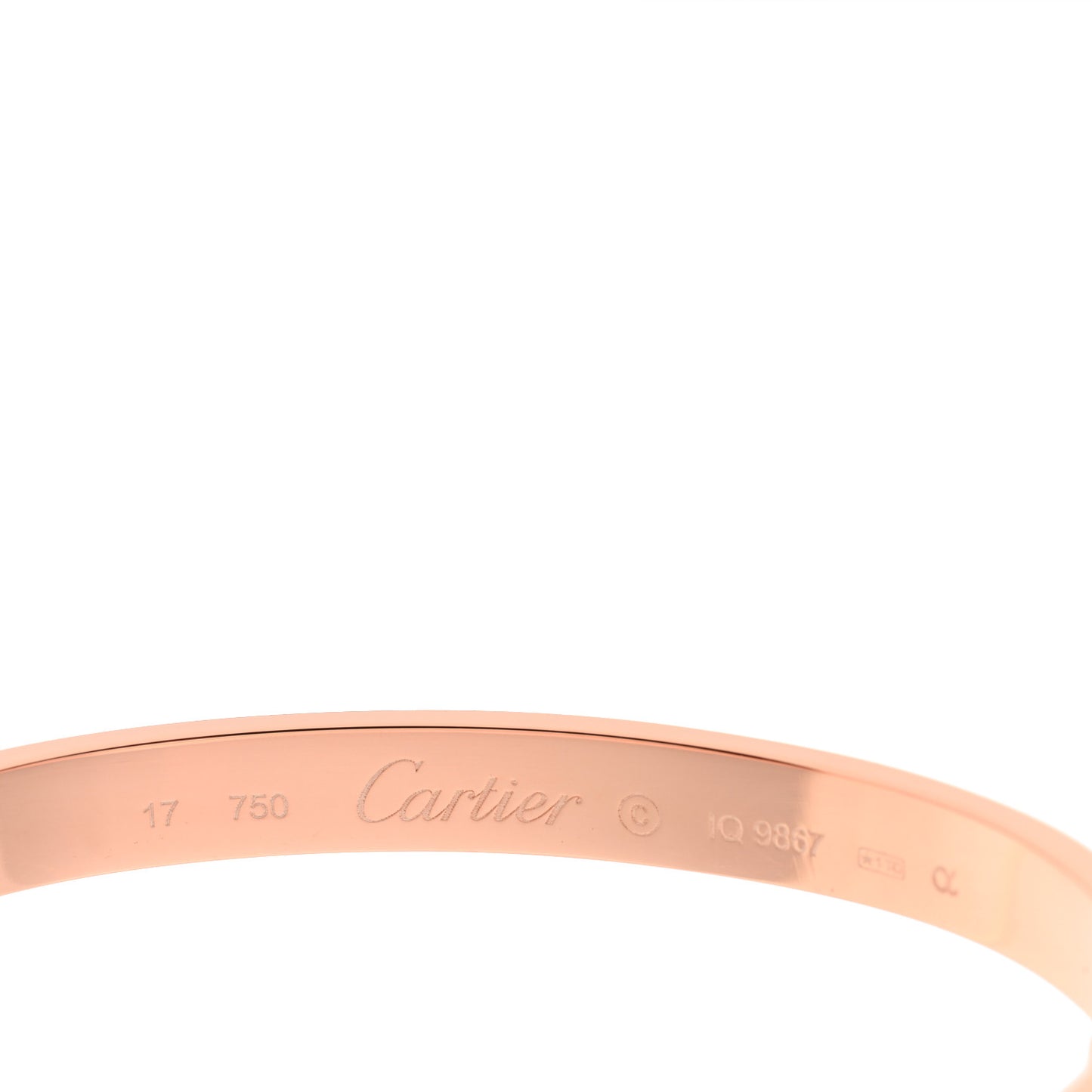 18K Pink Gold LOVE Bracelet 17