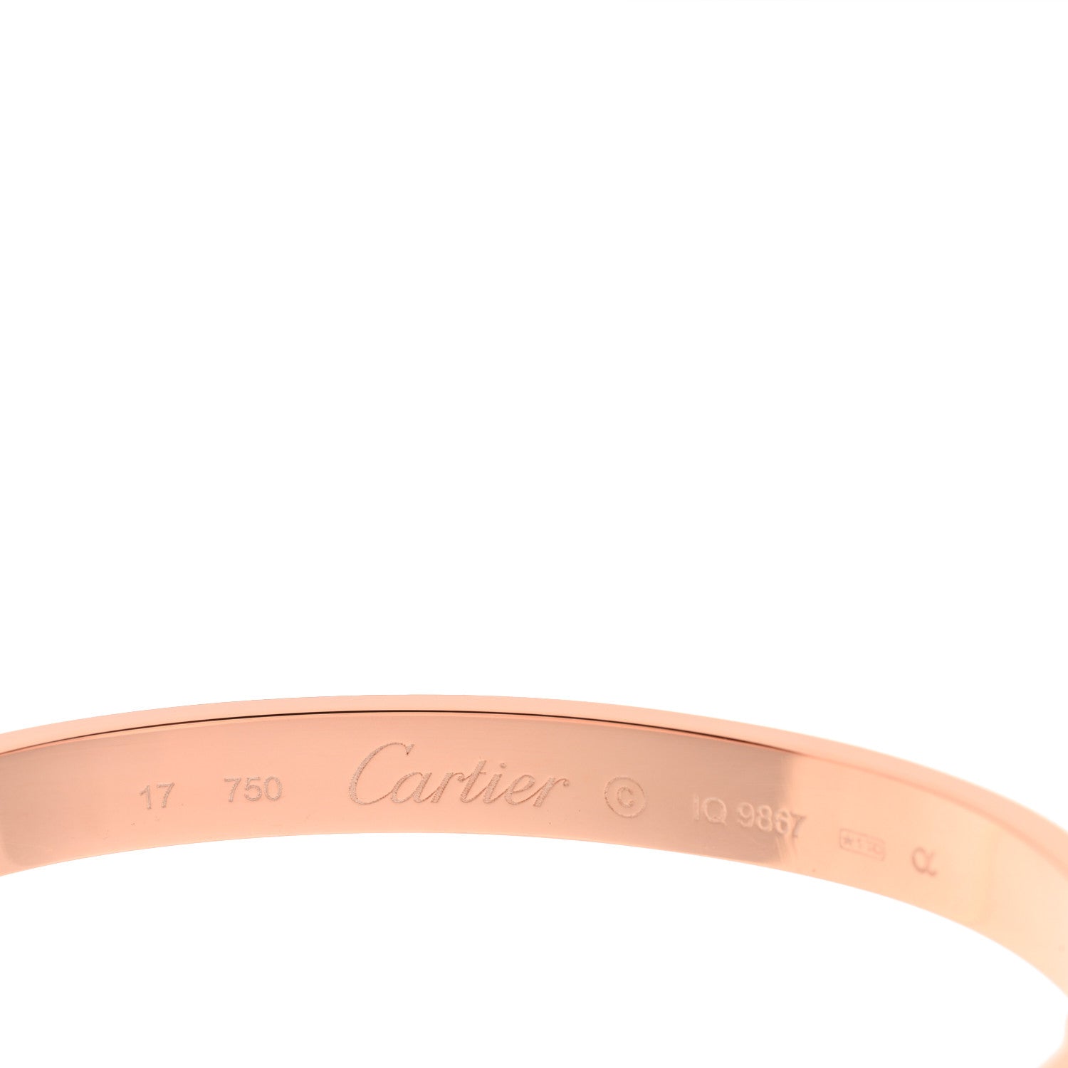 Cartier 18K Pink Gold LOVE Bracelet 17 3 of 3