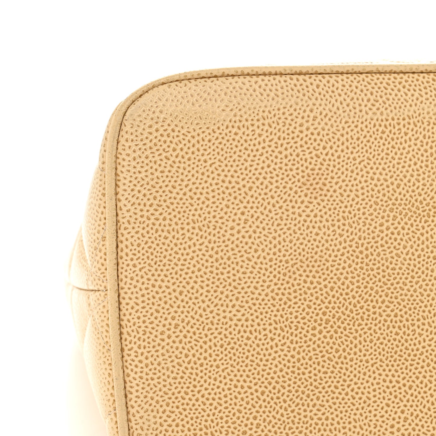 Caviar Quilted Medallion Tote Beige