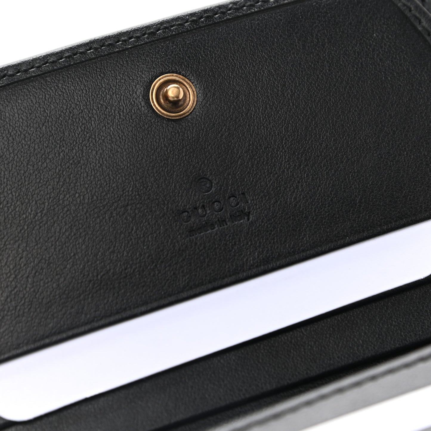 Calfskin Matelasse GG Marmont Card Case Wallet Black