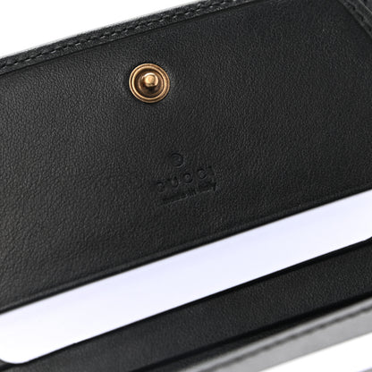 Gucci Calfskin Matelasse GG Marmont Card Case Wallet Black 6 of 8