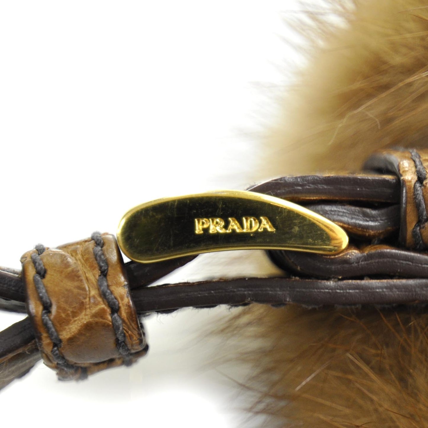 Suede Shearling Mink Fur Crocodile Shoulder Bag