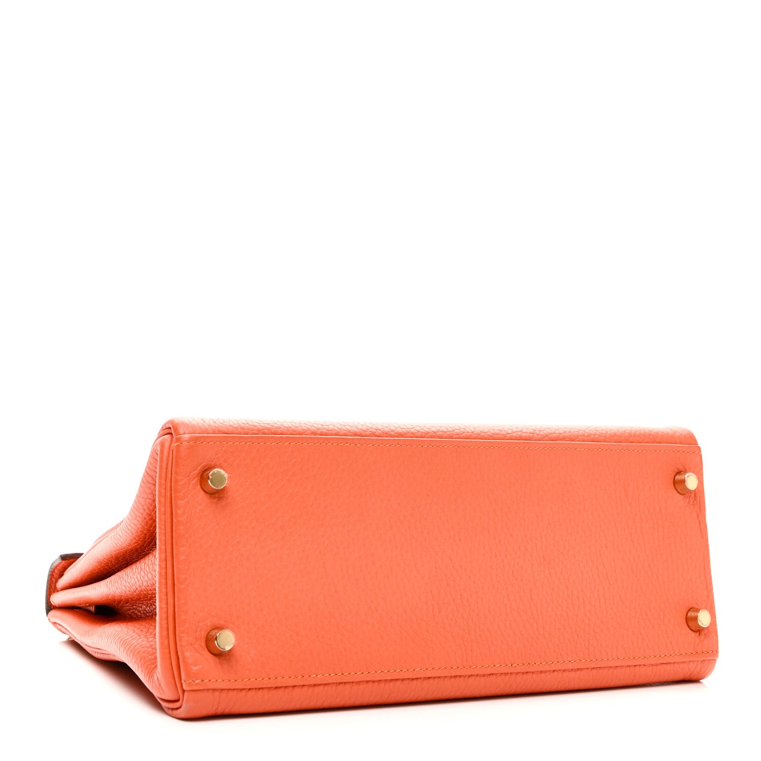 Hermes Taurillon Clemence Kelly Retourne 28 Orange 4 of 11