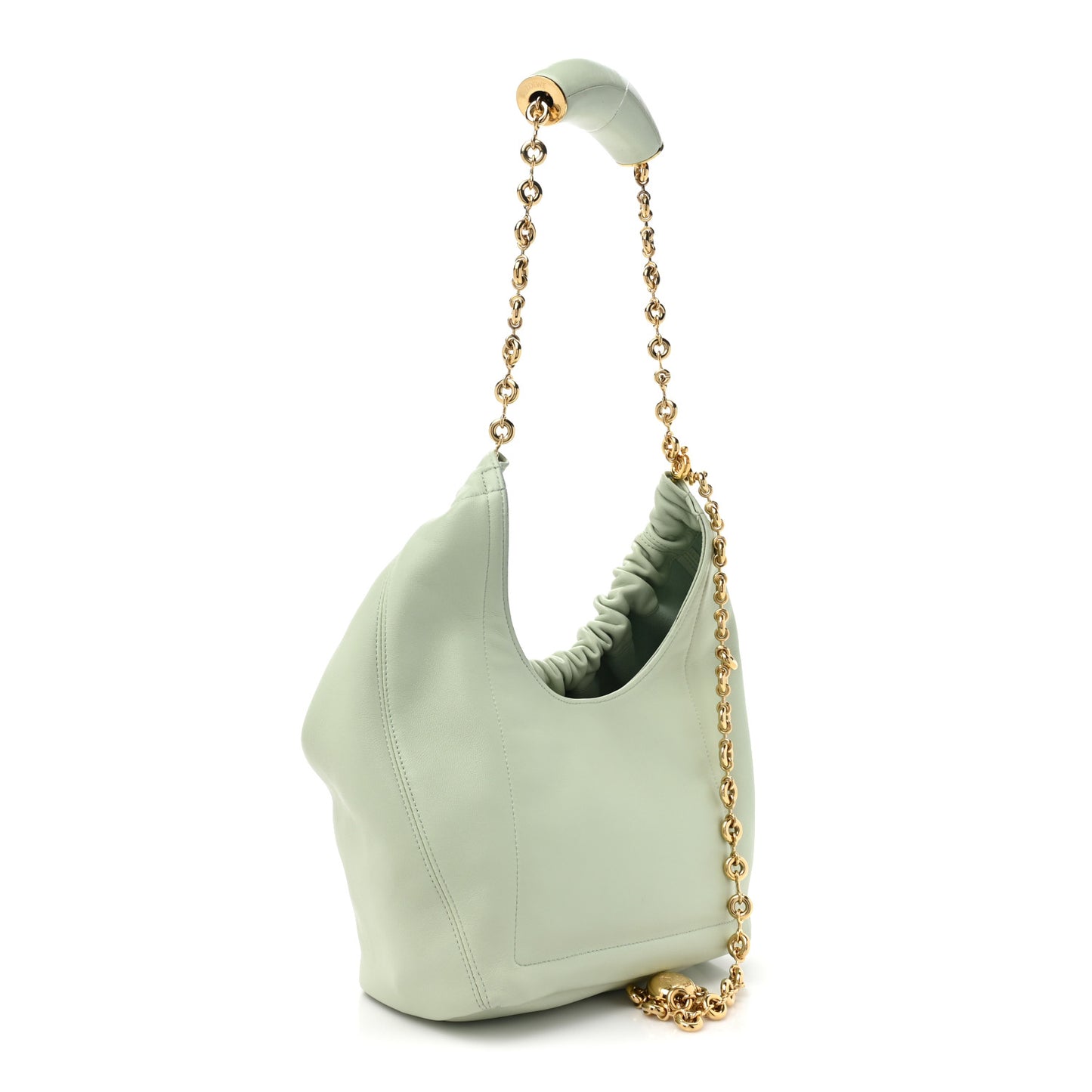 Mellow Nappa Lambskin Small Squeeze Bag Spring Jade