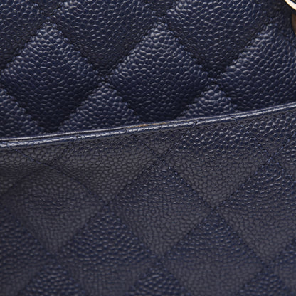 Chanel Caviar Quilted Grand Shopping Tote GST Dark Navy Blue 11 of 13