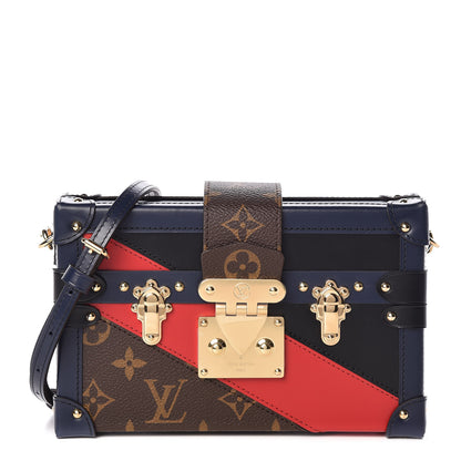 Louis Vuitton Monogram Malletage Print Petite Malle Marine Rouge 1 of 9
