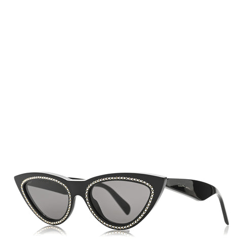 Acetate Crystal Cat Eye Sunglasses CL4019IS Black