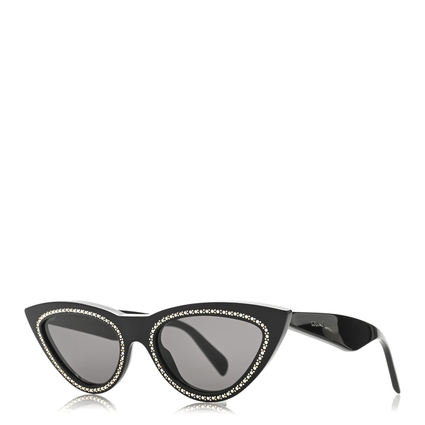 Acetate Crystal Cat Eye Sunglasses CL4019IS Black