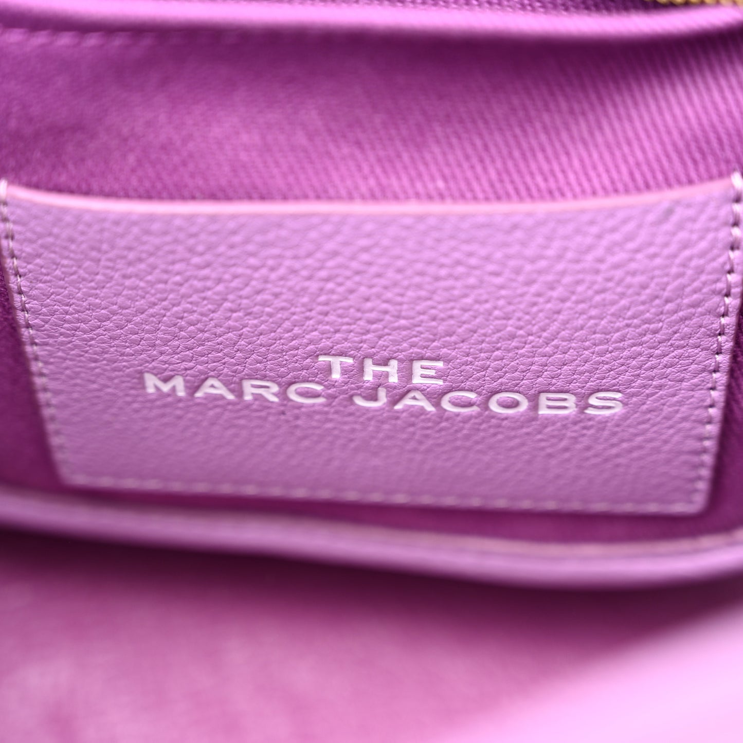 Grained Calfskin Mini The Tote Bag Purple