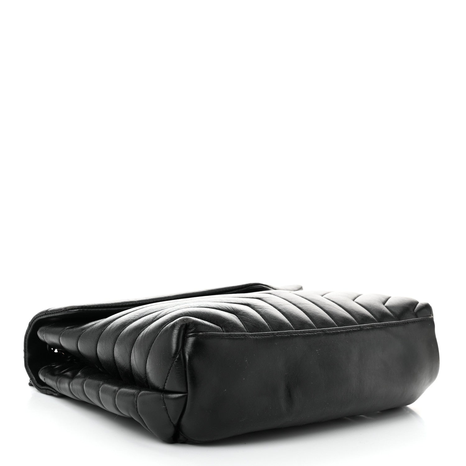 Saint Laurent Calfskin Y Quilted Monogram Monochrome Medium Loulou Chain Satchel Black 4 of 14