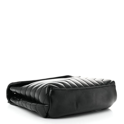 Saint Laurent Calfskin Y Quilted Monogram Monochrome Medium Loulou Chain Satchel Black 4 of 14