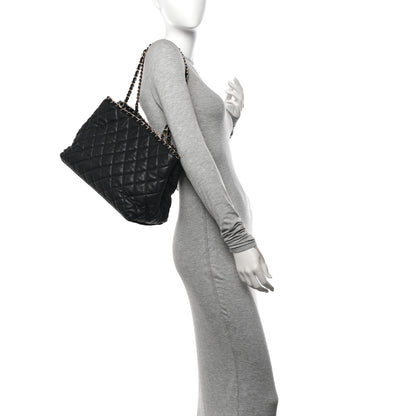 Chanel Calfskin Quilted Small Chain Me Tote Black 2 of 10