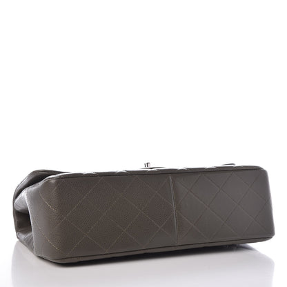 Chanel Caviar Quilted Jumbo Single Flap Grey 5 of 9