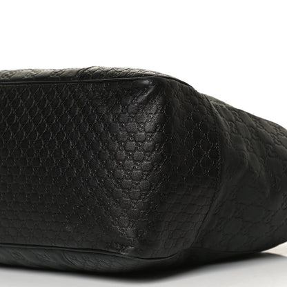 Gucci Guccissima Medium Bree Zippered Tote Black 12 of 14
